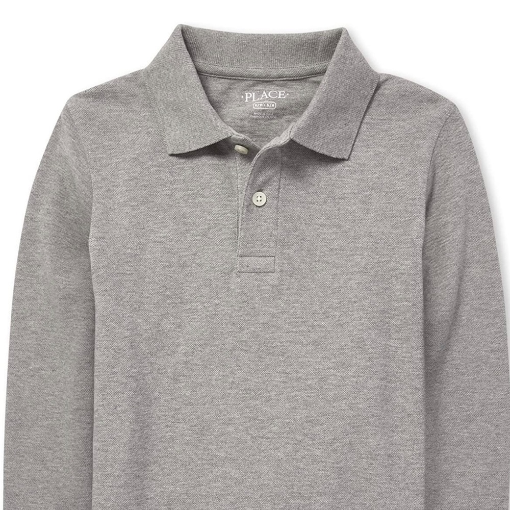 The Children's Place Boys' Baby and Toddler Uniform Long Sleeve polo
